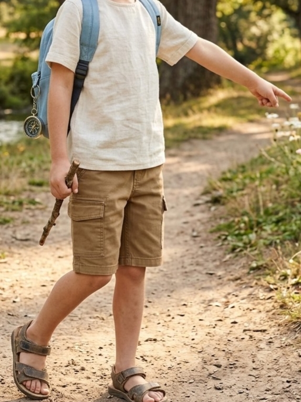 Lee Boys Cargo Shorts Tan Size 12 Cotton/Spandex Twill Pockets Regular Fit NWOT